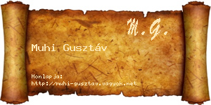 Muhi Gusztáv névjegykártya