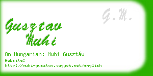 gusztav muhi business card