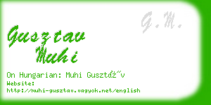 gusztav muhi business card